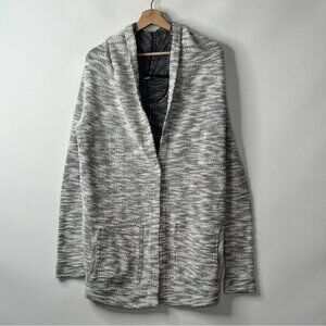 Gentle Fawn Womans  Cardigan Sweater Open Front Hooded Pockets Gray Size XS